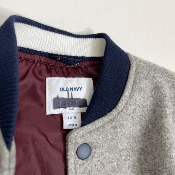 OLD NAVY Blue & Gray Snaps Closure Long Sleeve Jacket Coat SZ S - Picture 3 of 5